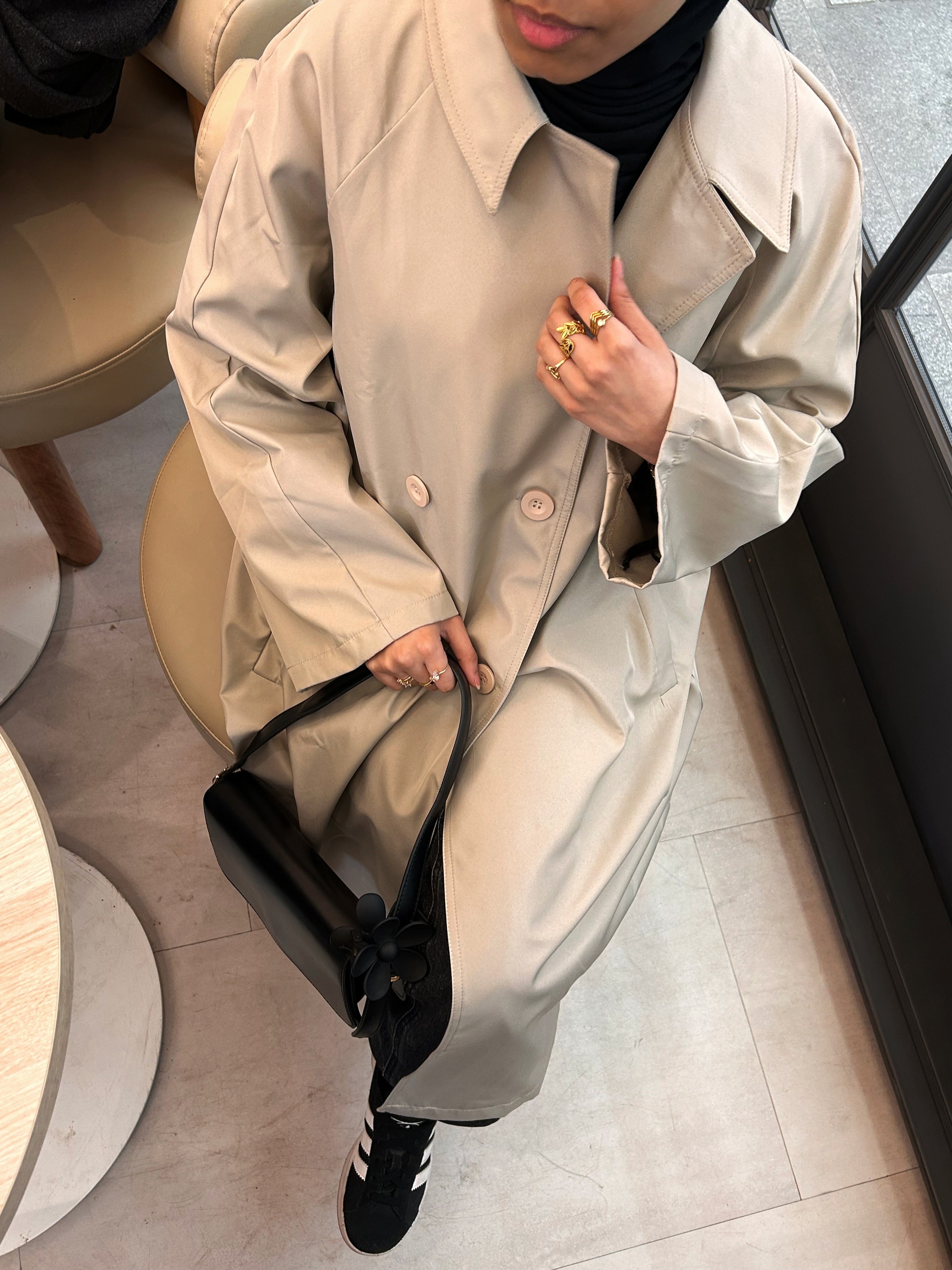 Waterproof Trench Coat - Greige