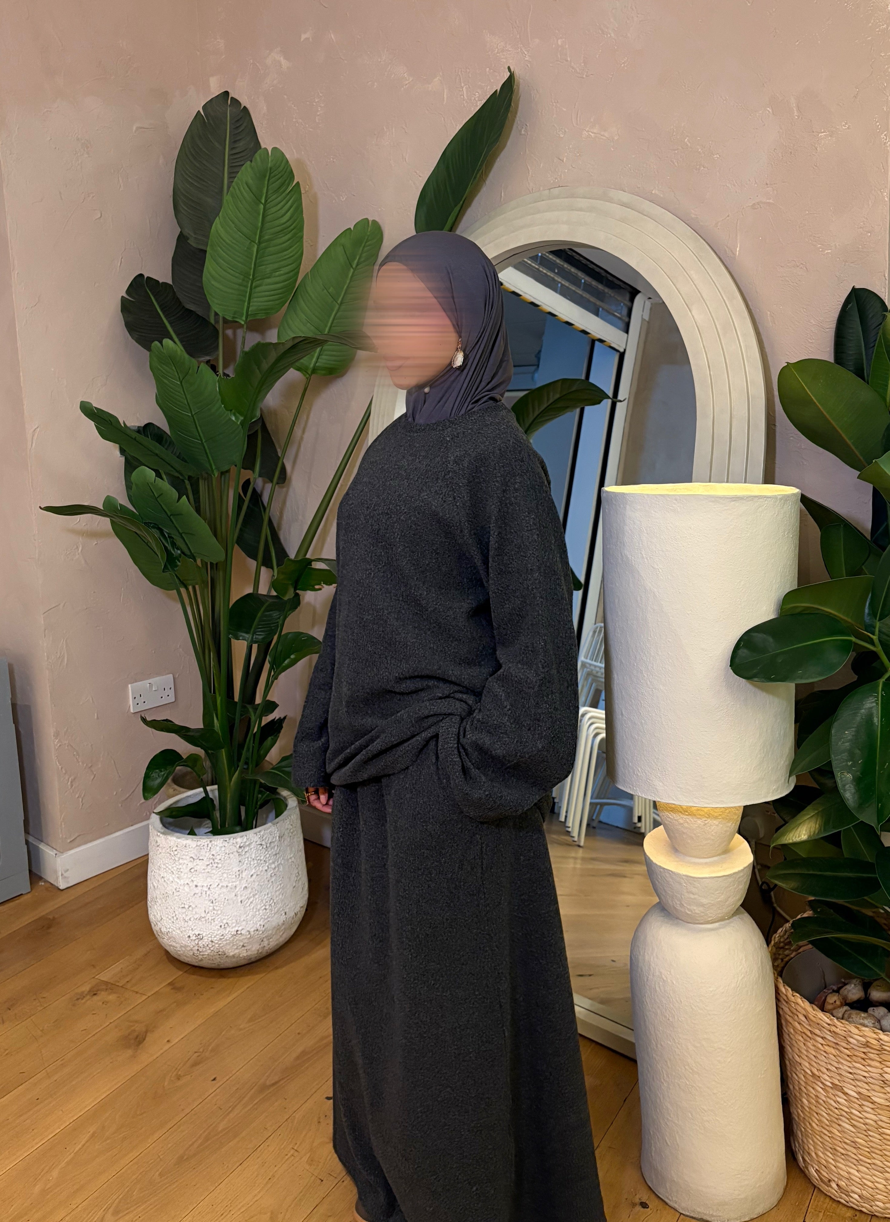 Corduroy Two Piece Set – Dark Grey