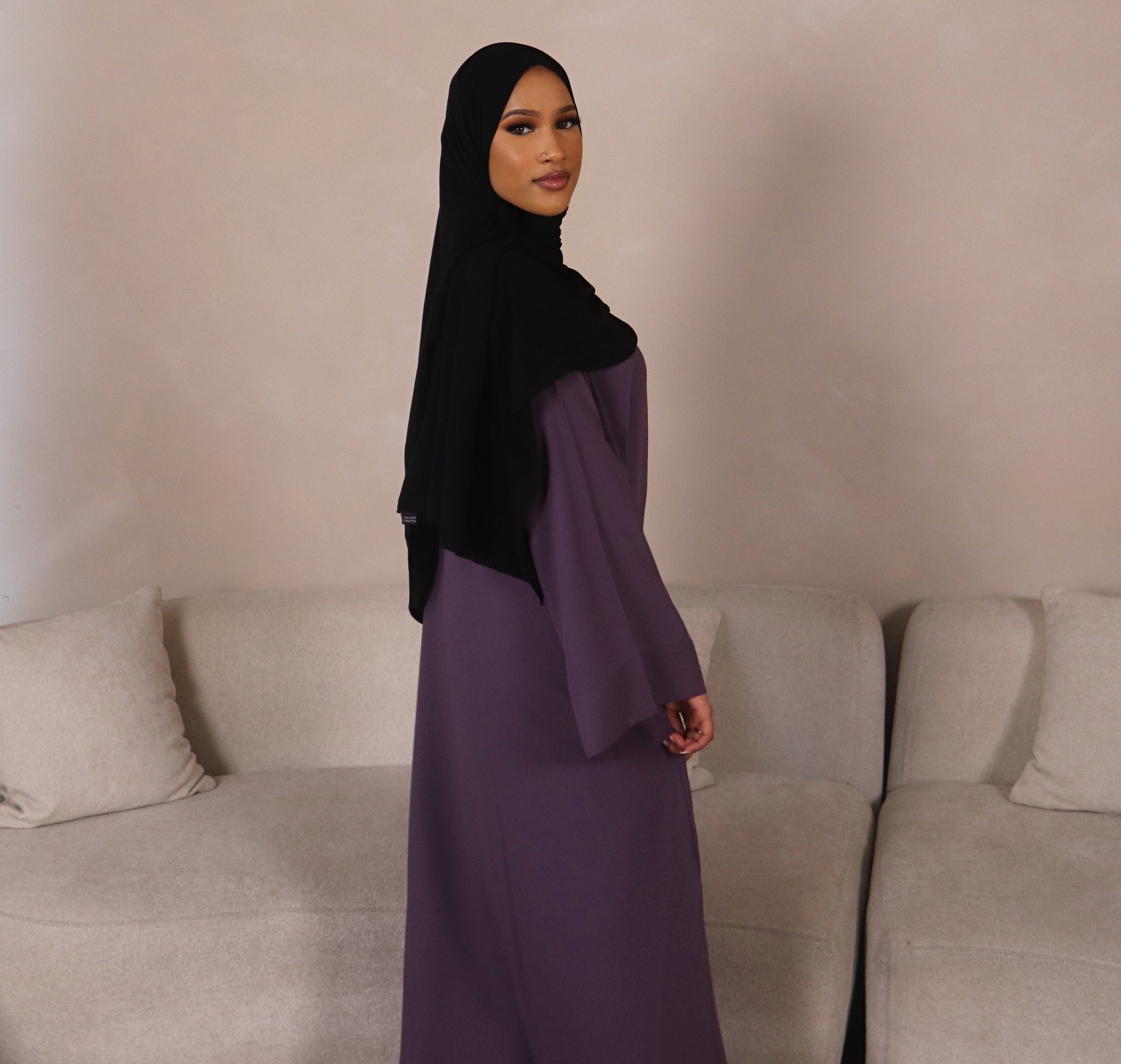 Purple Closed Daily Abaya