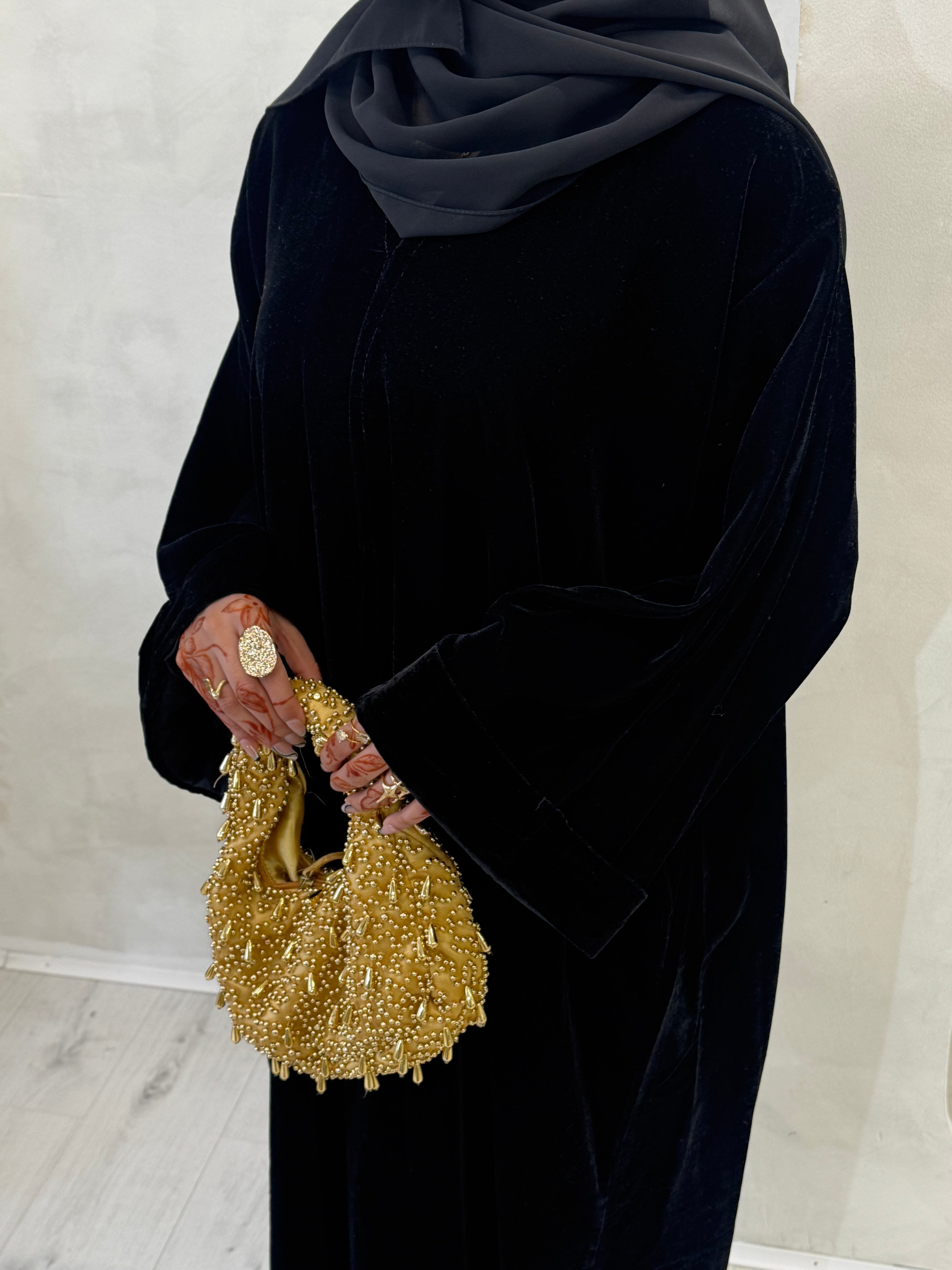 Black Velvet Abaya