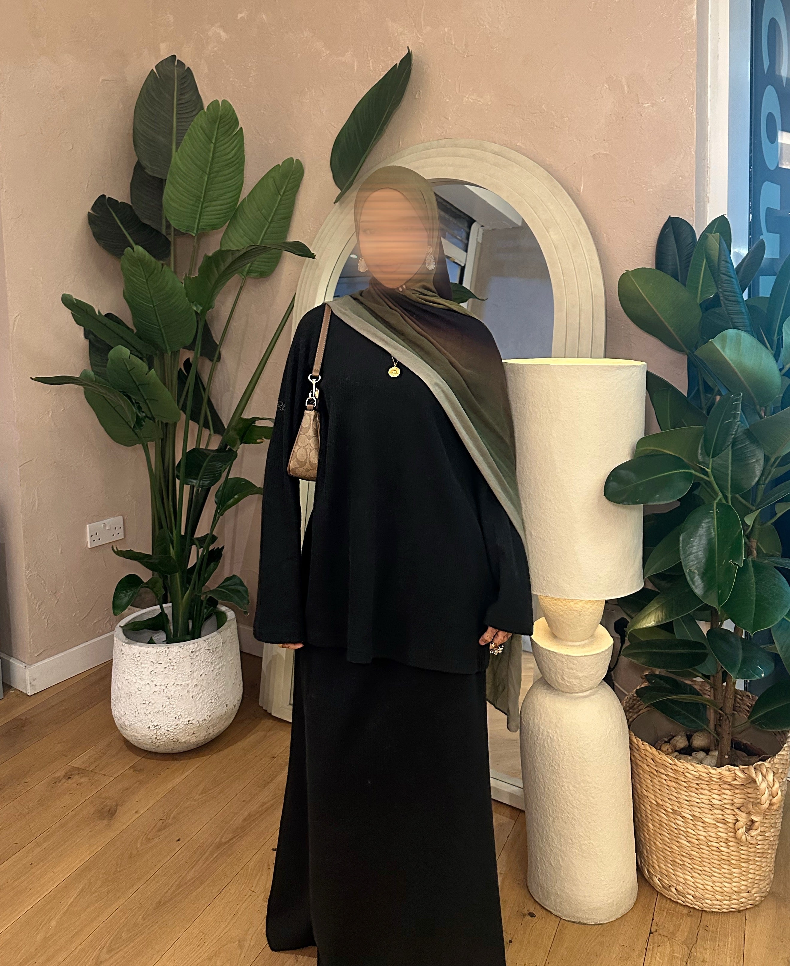 Corduroy Two Piece Set – Black