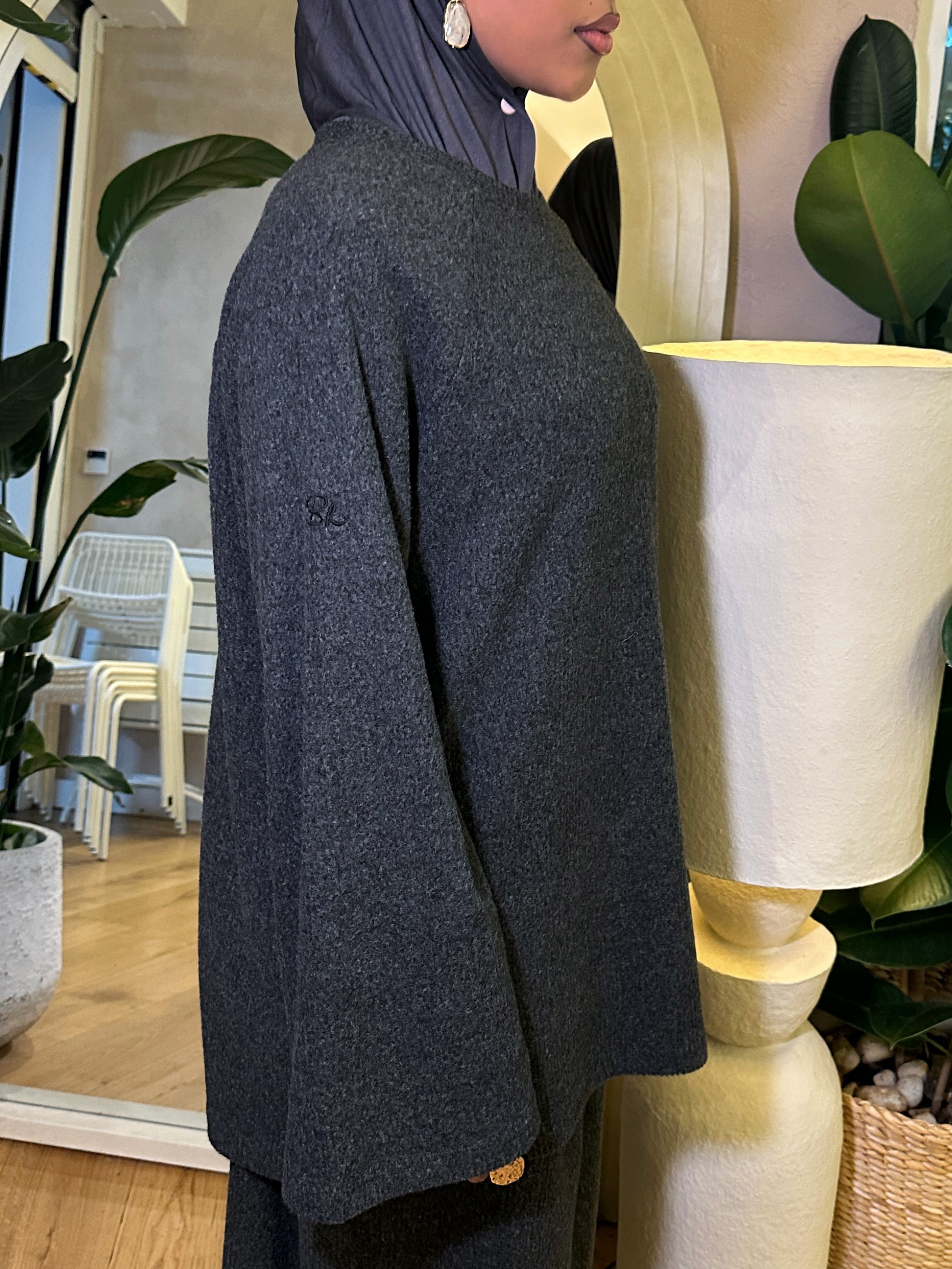 Corduroy Two Piece Set – Dark Grey