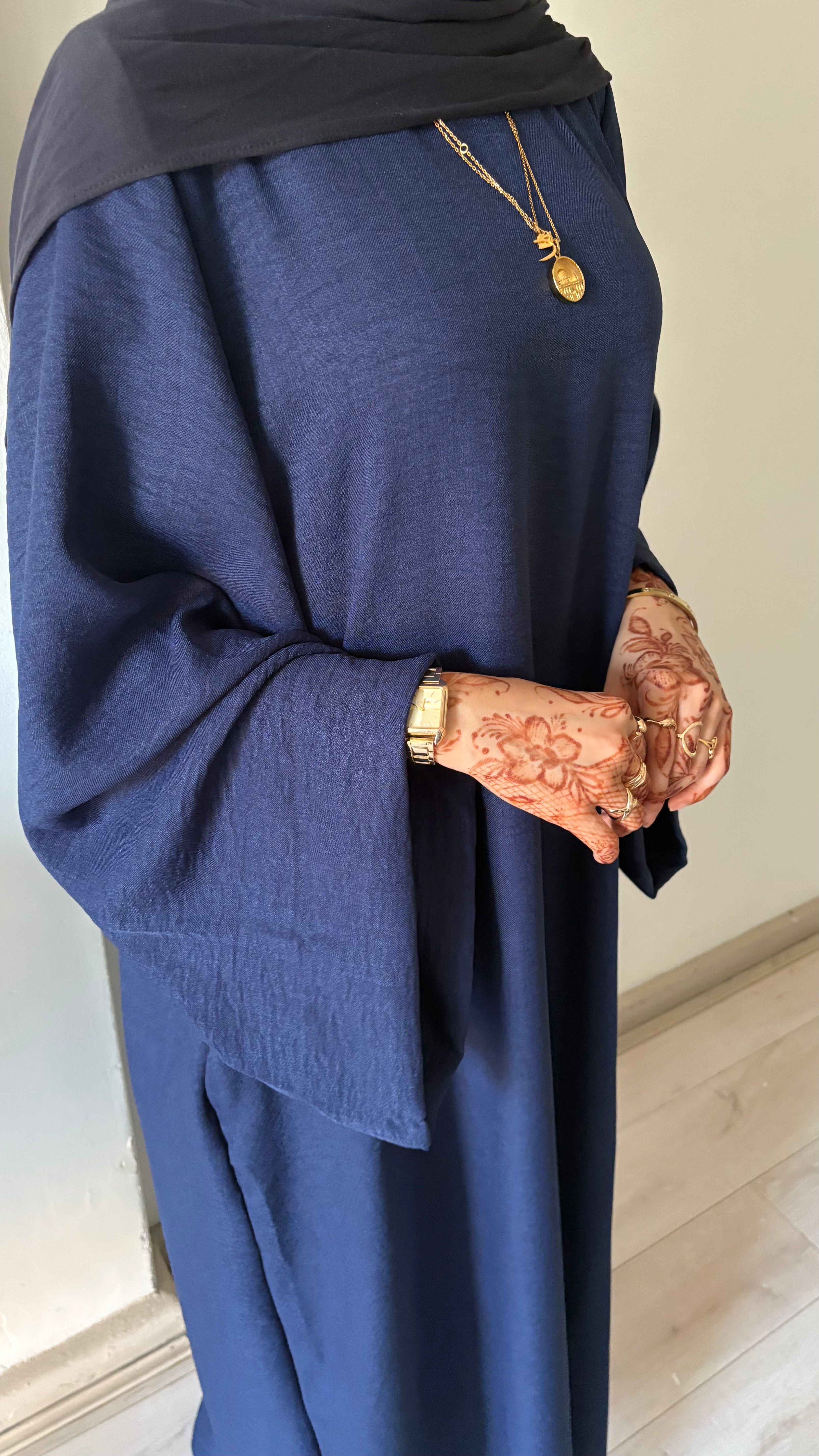 Navy Blue Basic Abaya