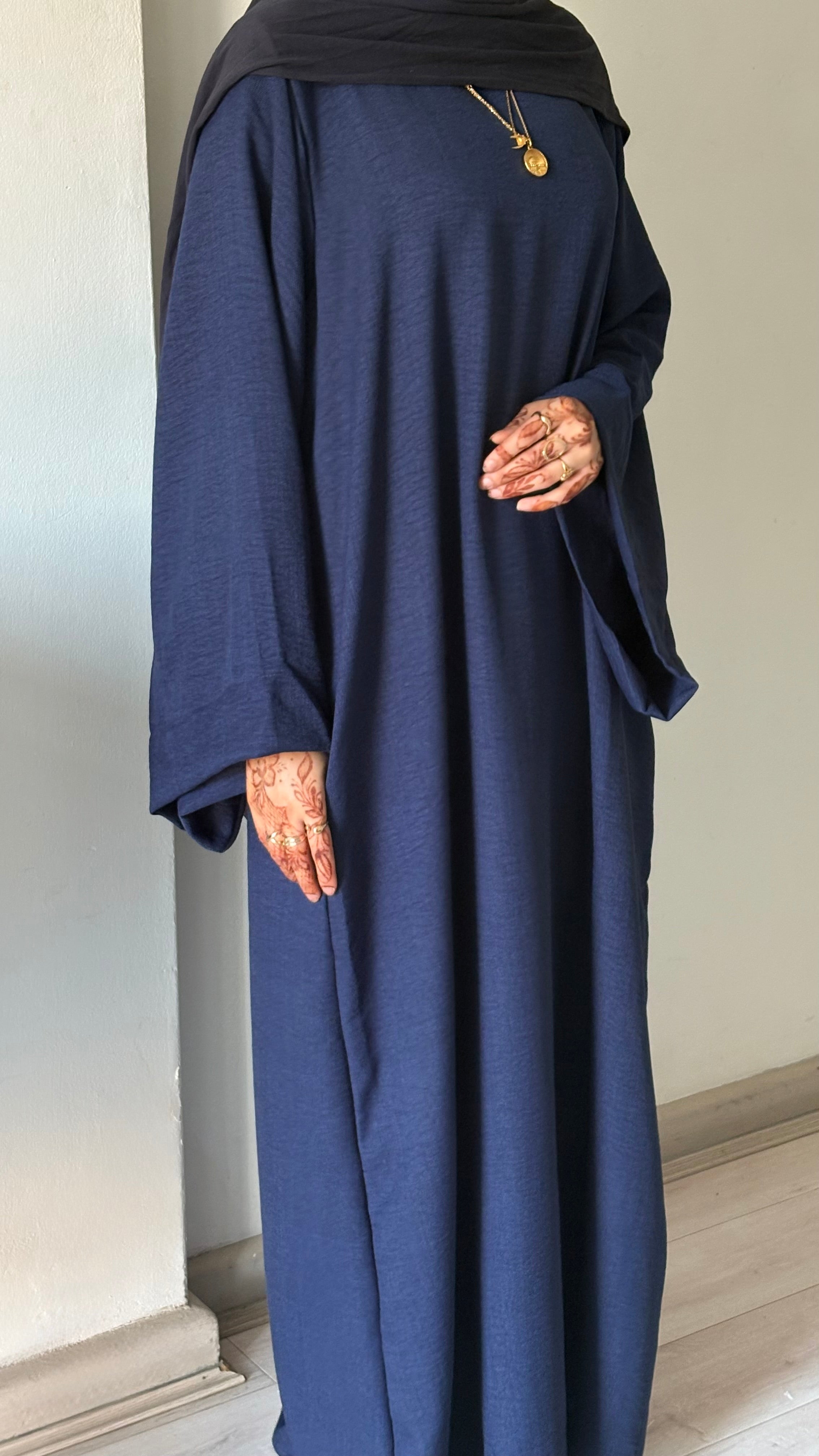 Navy Blue Basic Abaya