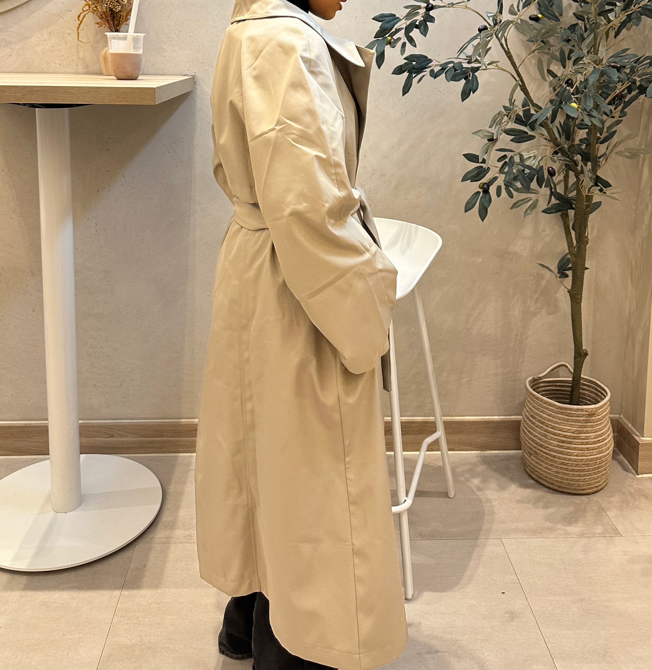 Waterproof Trench Coat - Greige