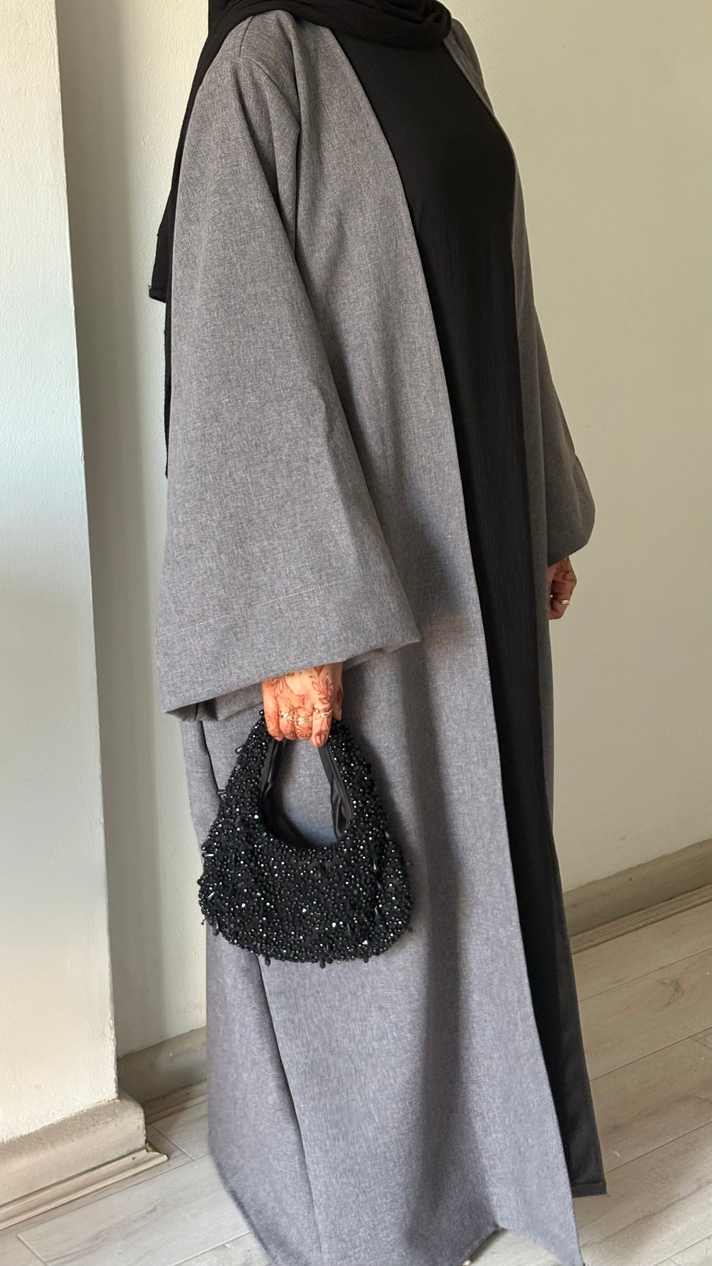 Grey Basic Abaya