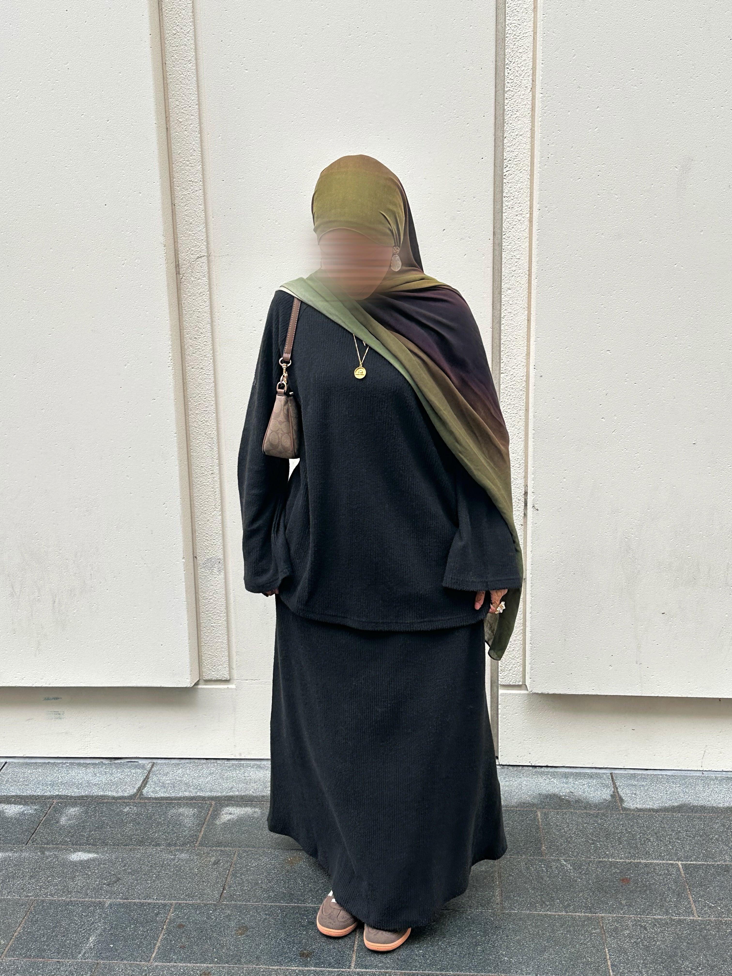 Corduroy Two Piece Set – Black