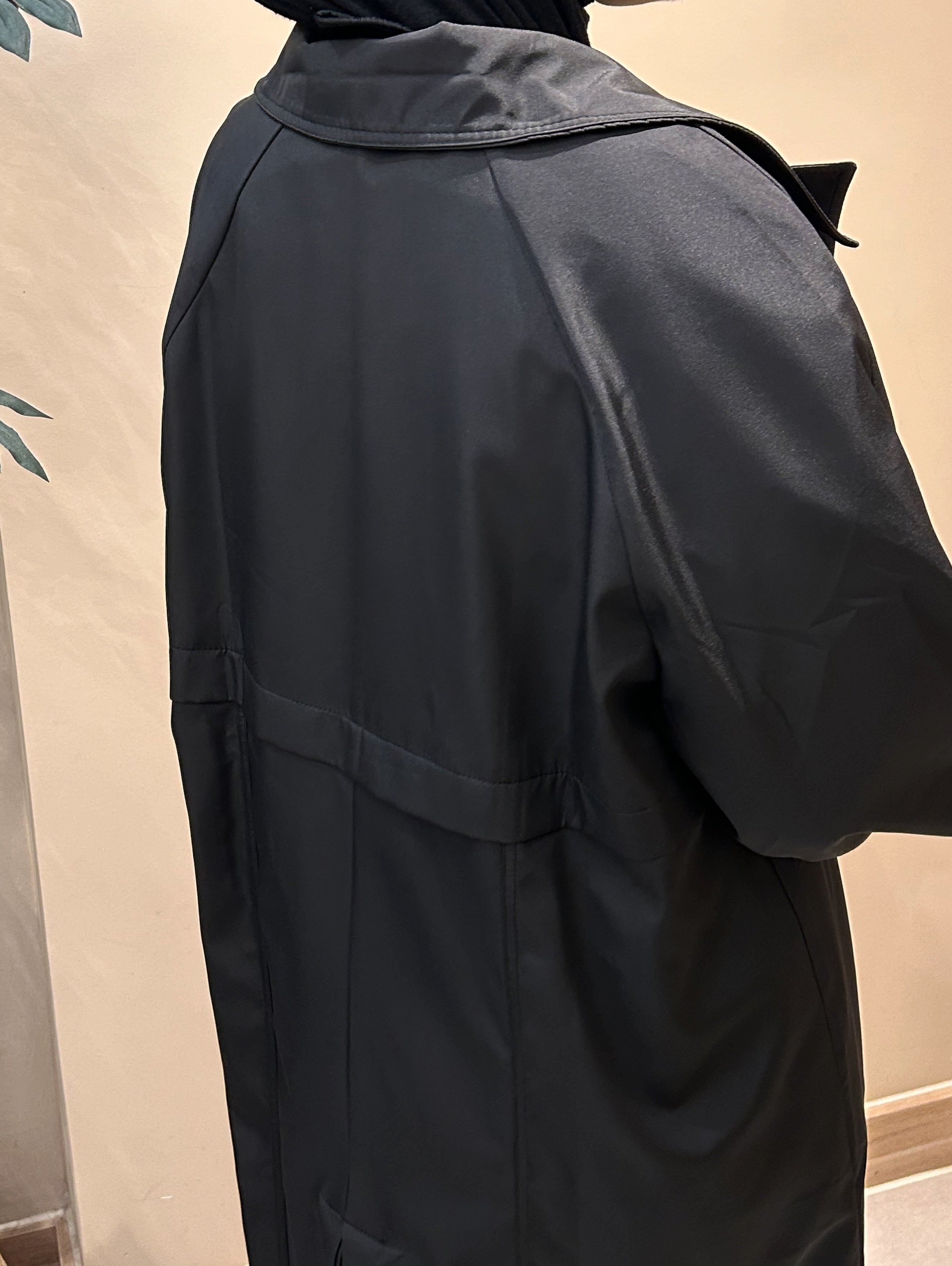 Waterproof Trench Coat - Black