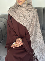Load image into Gallery viewer, Printed Hijab - Neutral Brown
