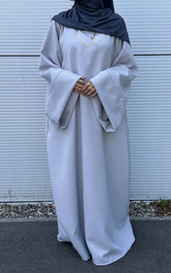 Grey Wide sleeve Abaya