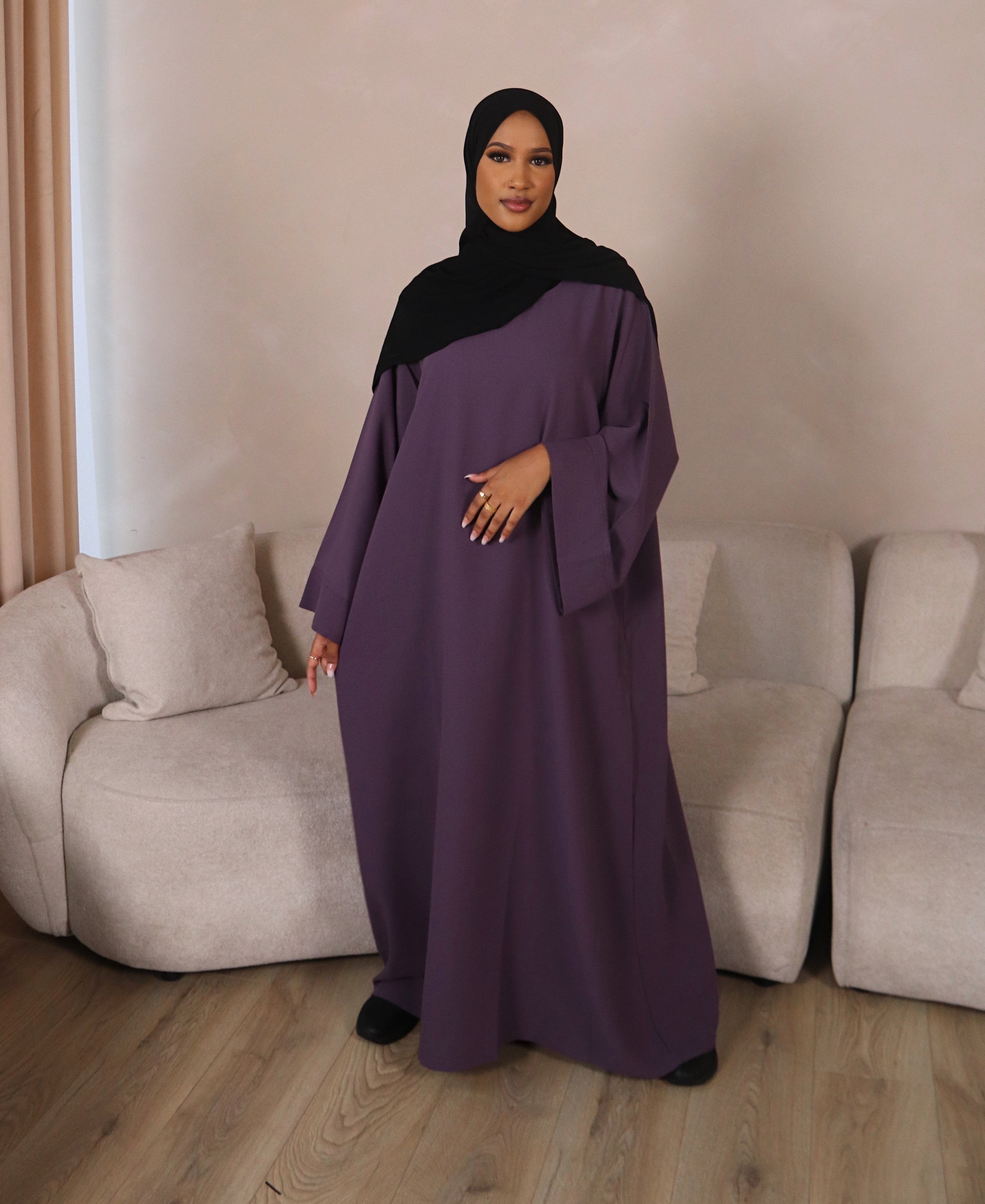 Purple Closed Daily Abaya