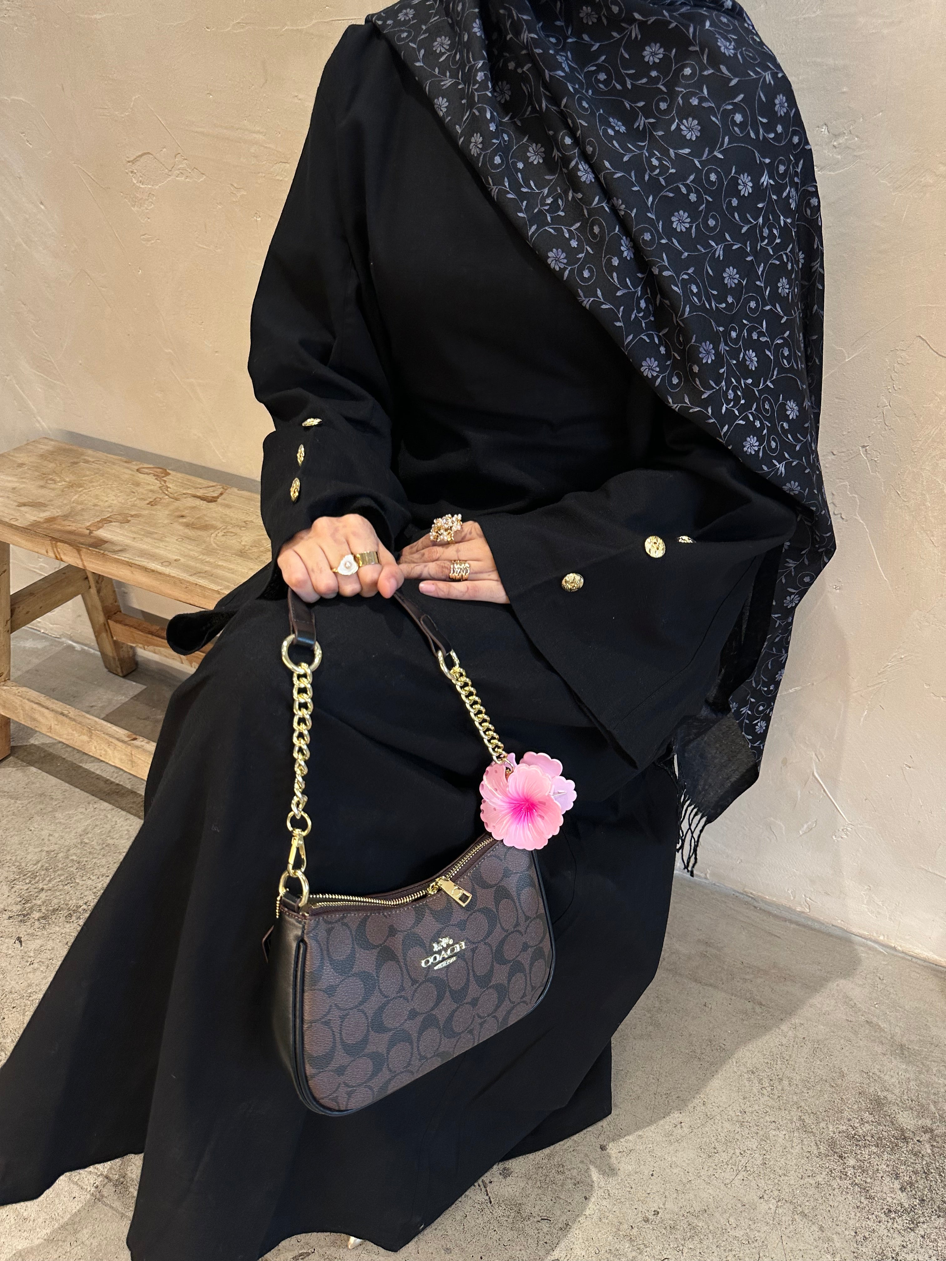 Printed Hijab- Black