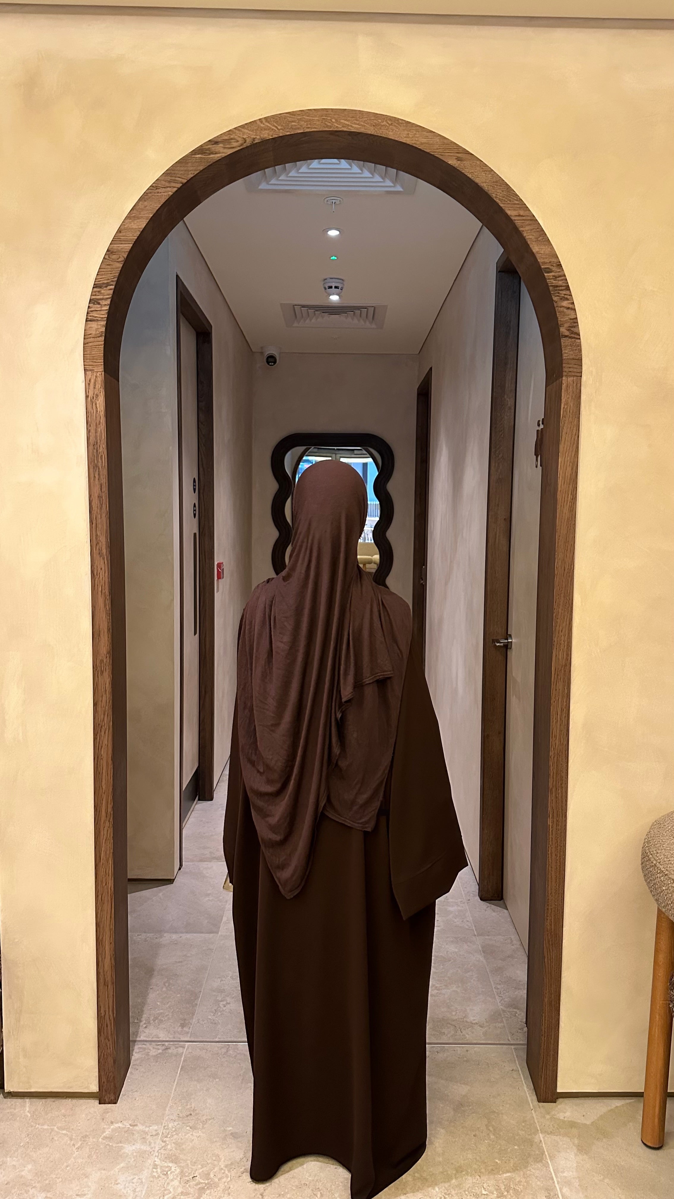 Brown Nursing-Friendly Abaya with Zip