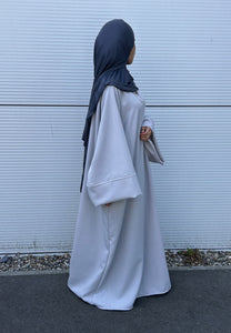 Grey Wide sleeve Abaya
