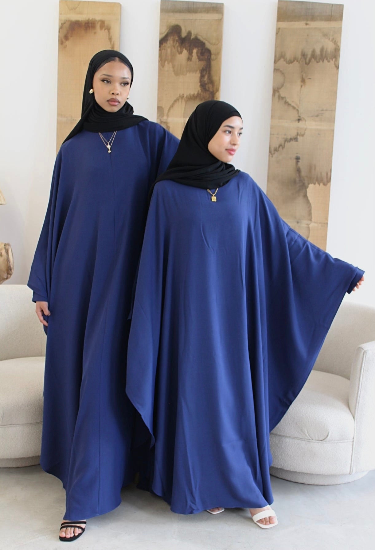 2-Piece Nile Blue Kawthar Cape & Abaya Set