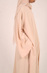 Load image into Gallery viewer, Neutral Dubai Fabric Closed Abaya with Zip
