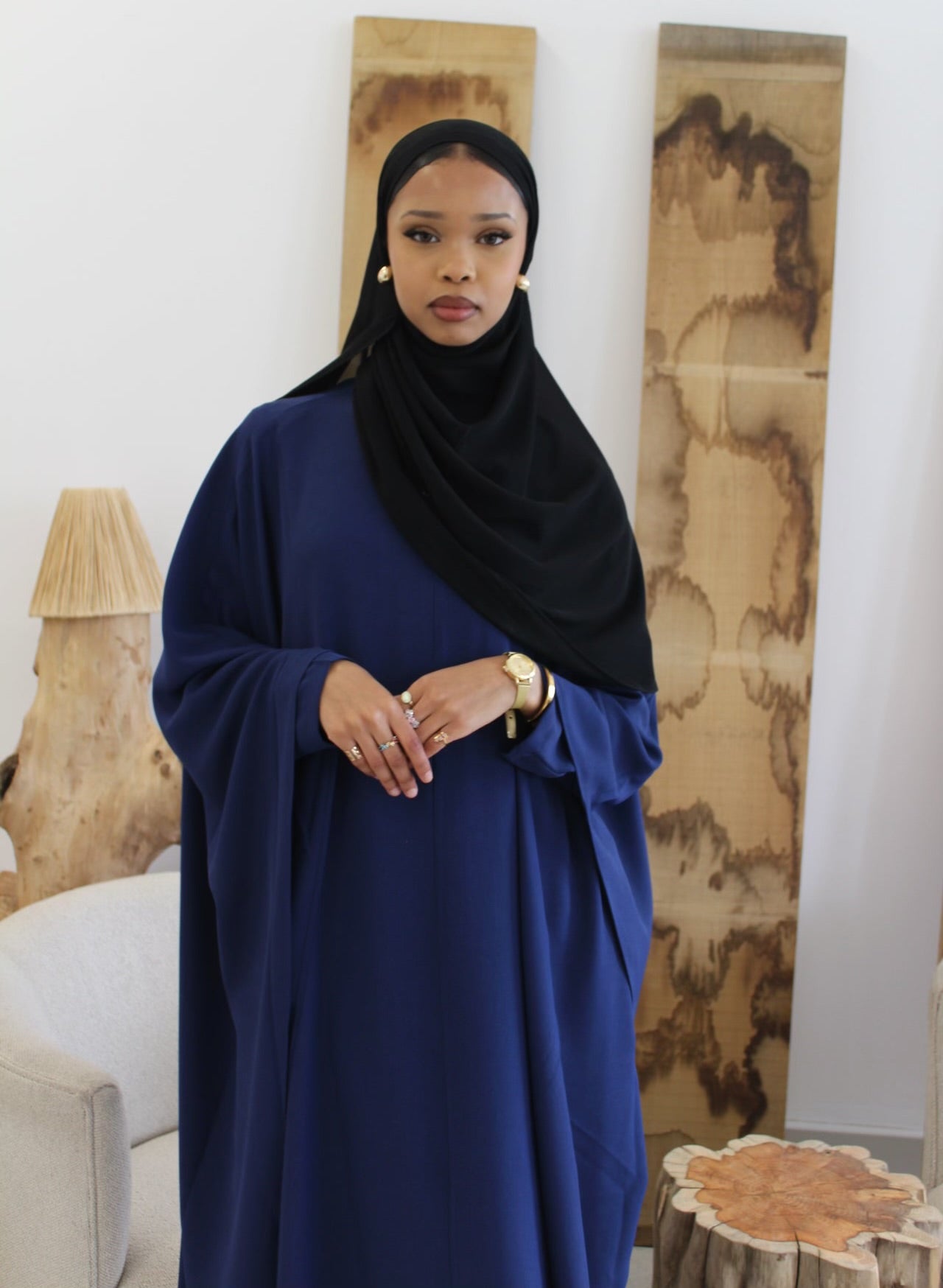 2-Piece Nile Blue Kawthar Cape & Abaya Set