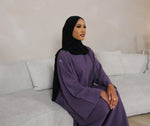 Load image into Gallery viewer, Purple Closed Daily Abaya
