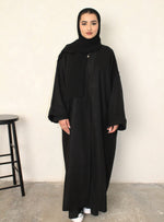 Load image into Gallery viewer, Felt Abaya coat - Black
