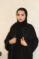 Load image into Gallery viewer, Felt Abaya coat - Black
