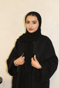 Felt Abaya coat - Black