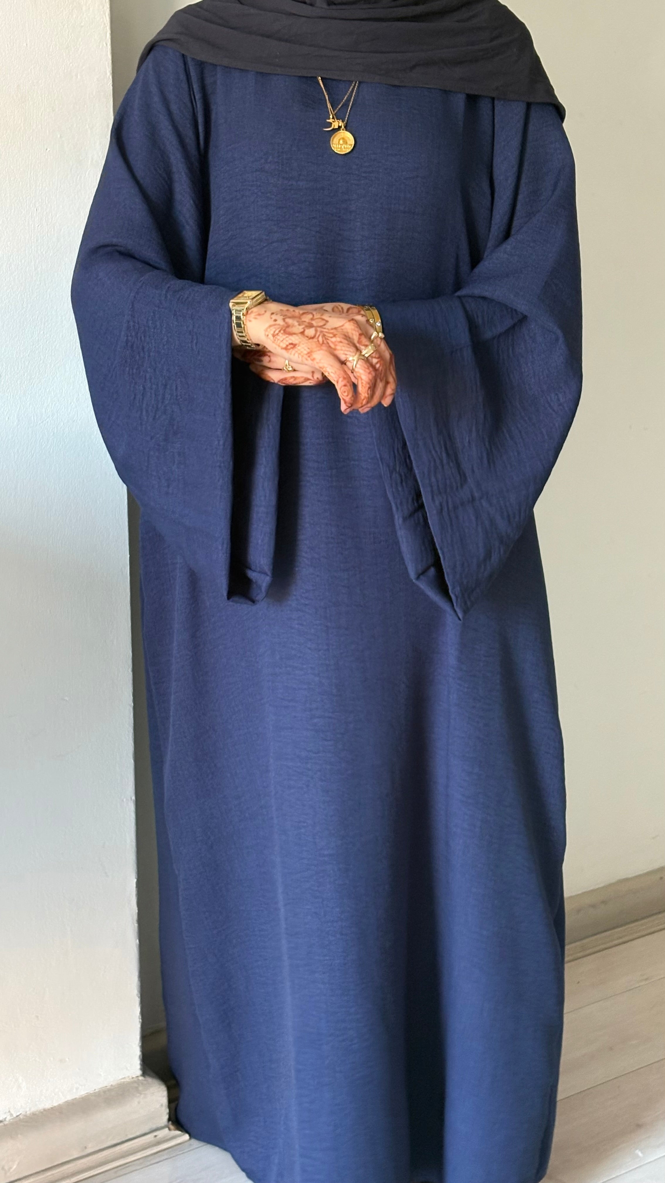 Navy Blue Basic Abaya
