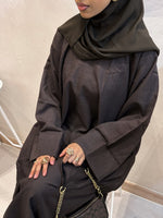 Load image into Gallery viewer, Linen Closed Abaya - Brown
