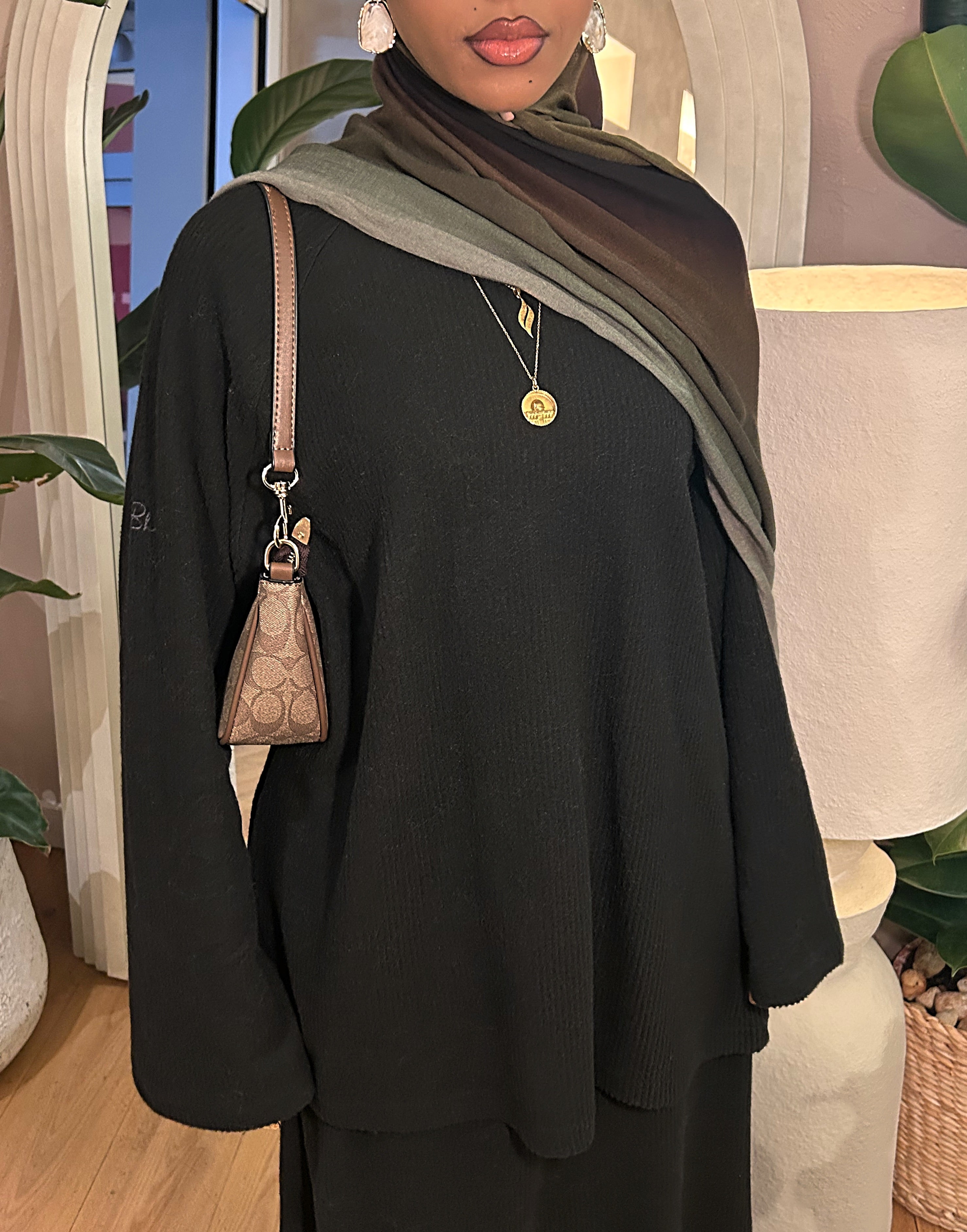 Corduroy Two Piece Set – Black