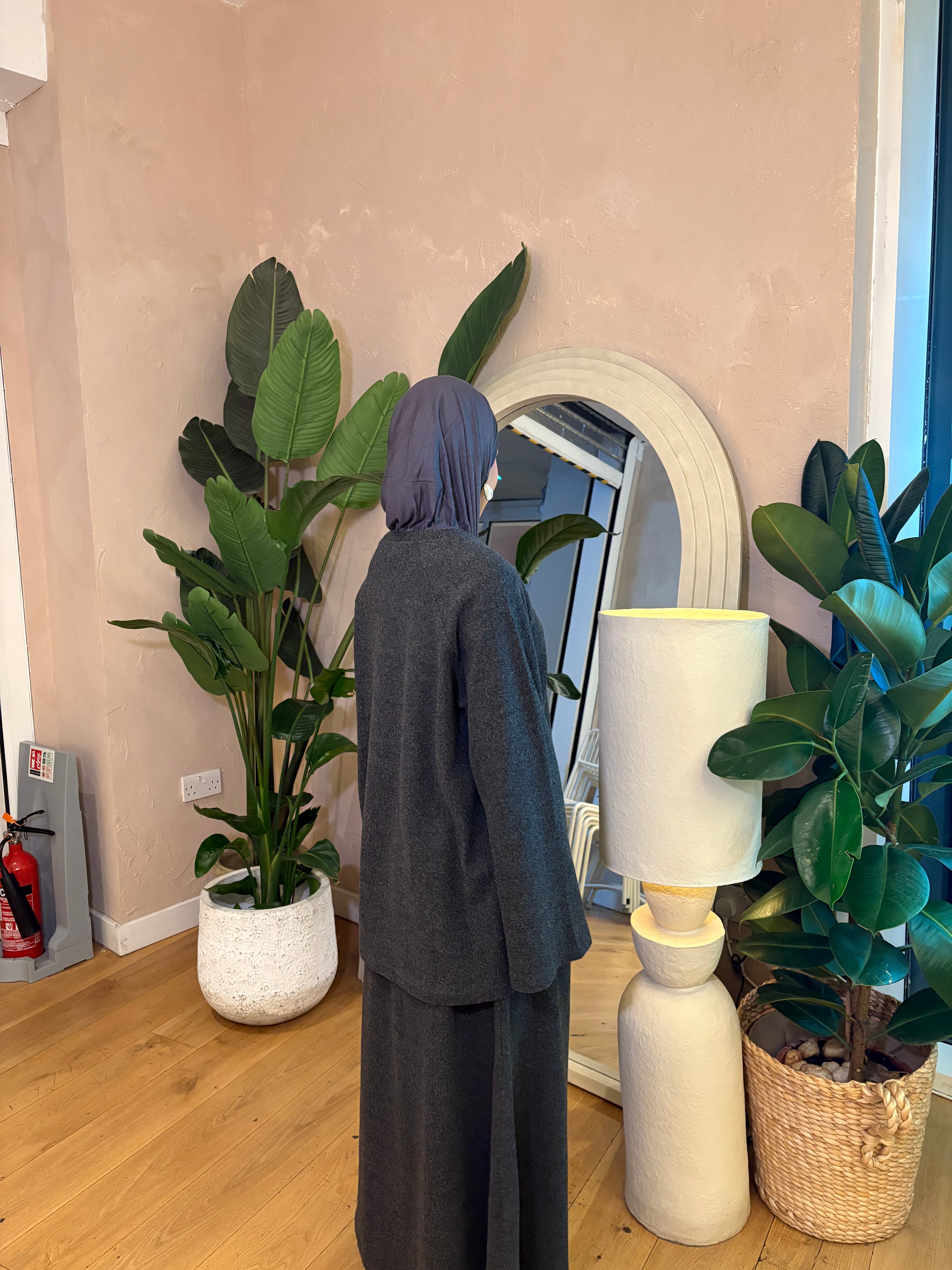 Corduroy Two Piece Set – Dark Grey