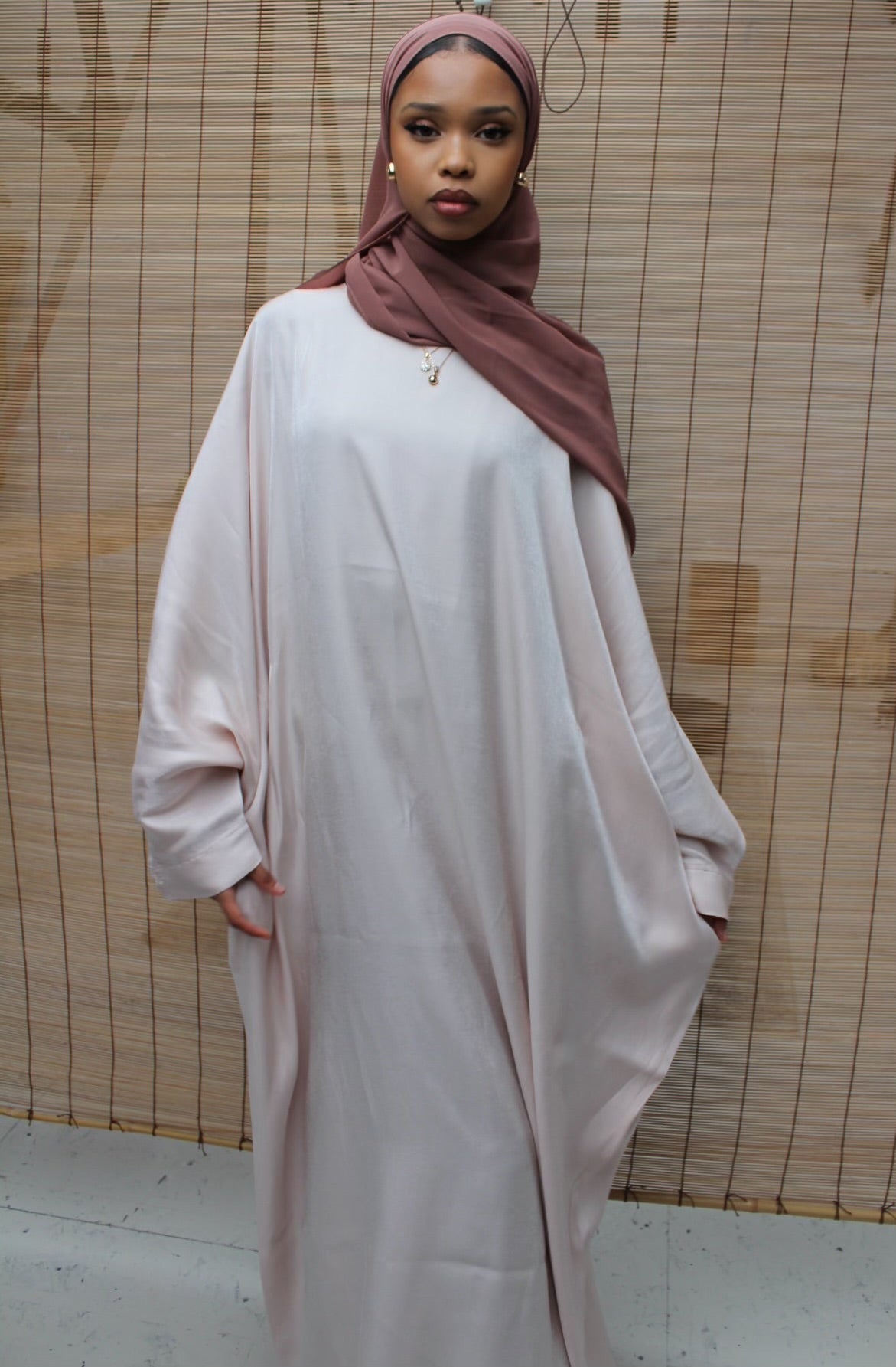 Soft Pink Farasha with Inner Belt