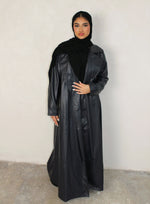 Load image into Gallery viewer, Leather Trench Coat - Black
