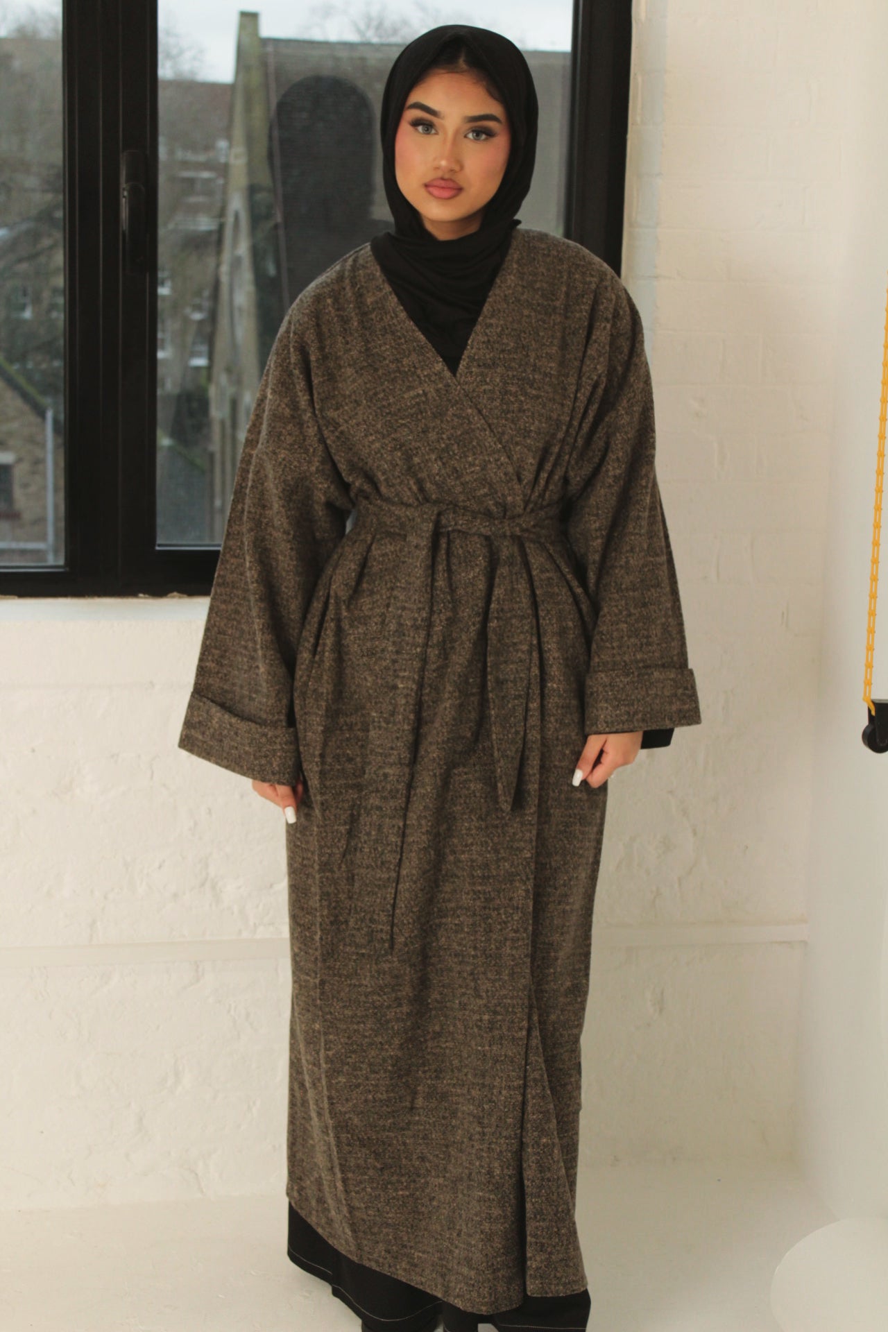 Blended Brown Abaya coat