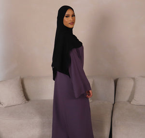 Purple Closed Daily Abaya