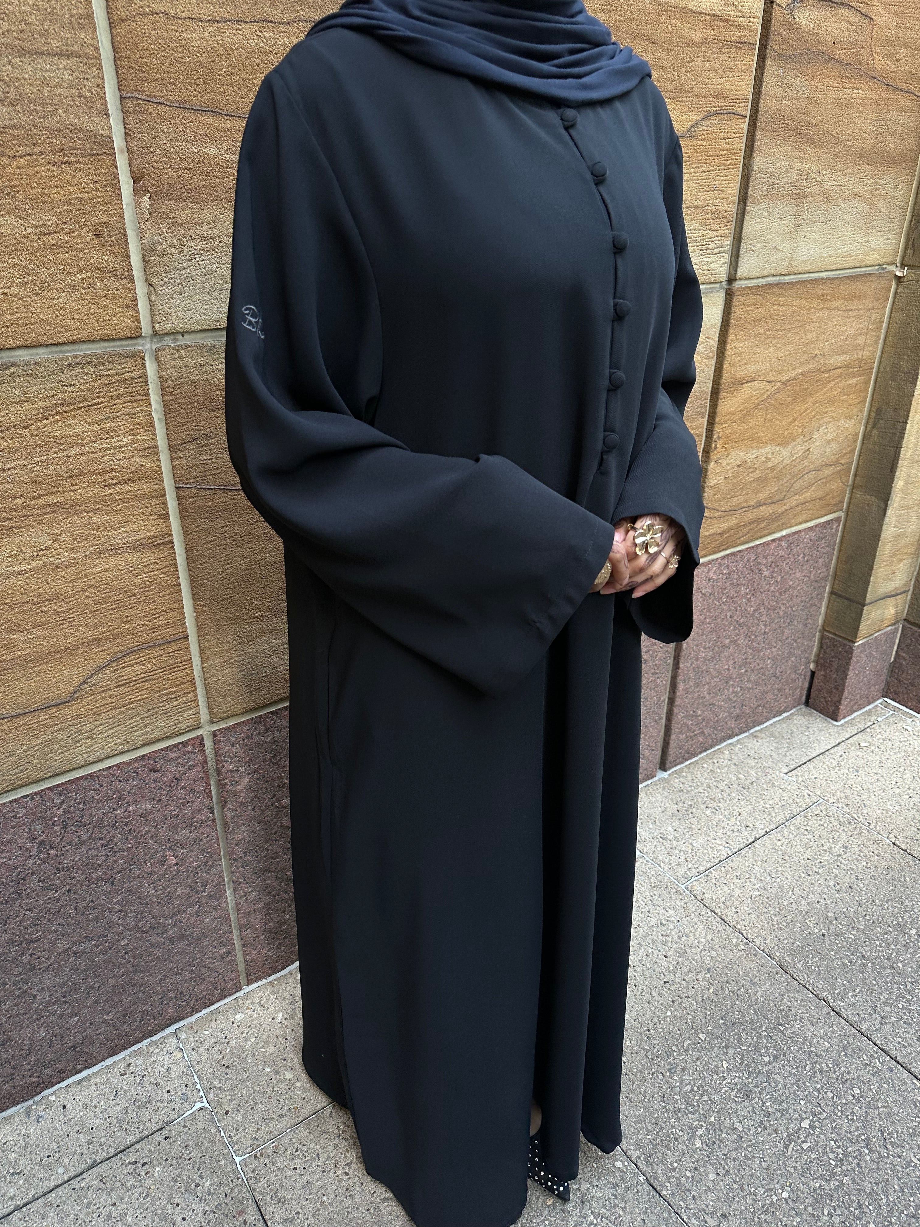 Black Button abaya