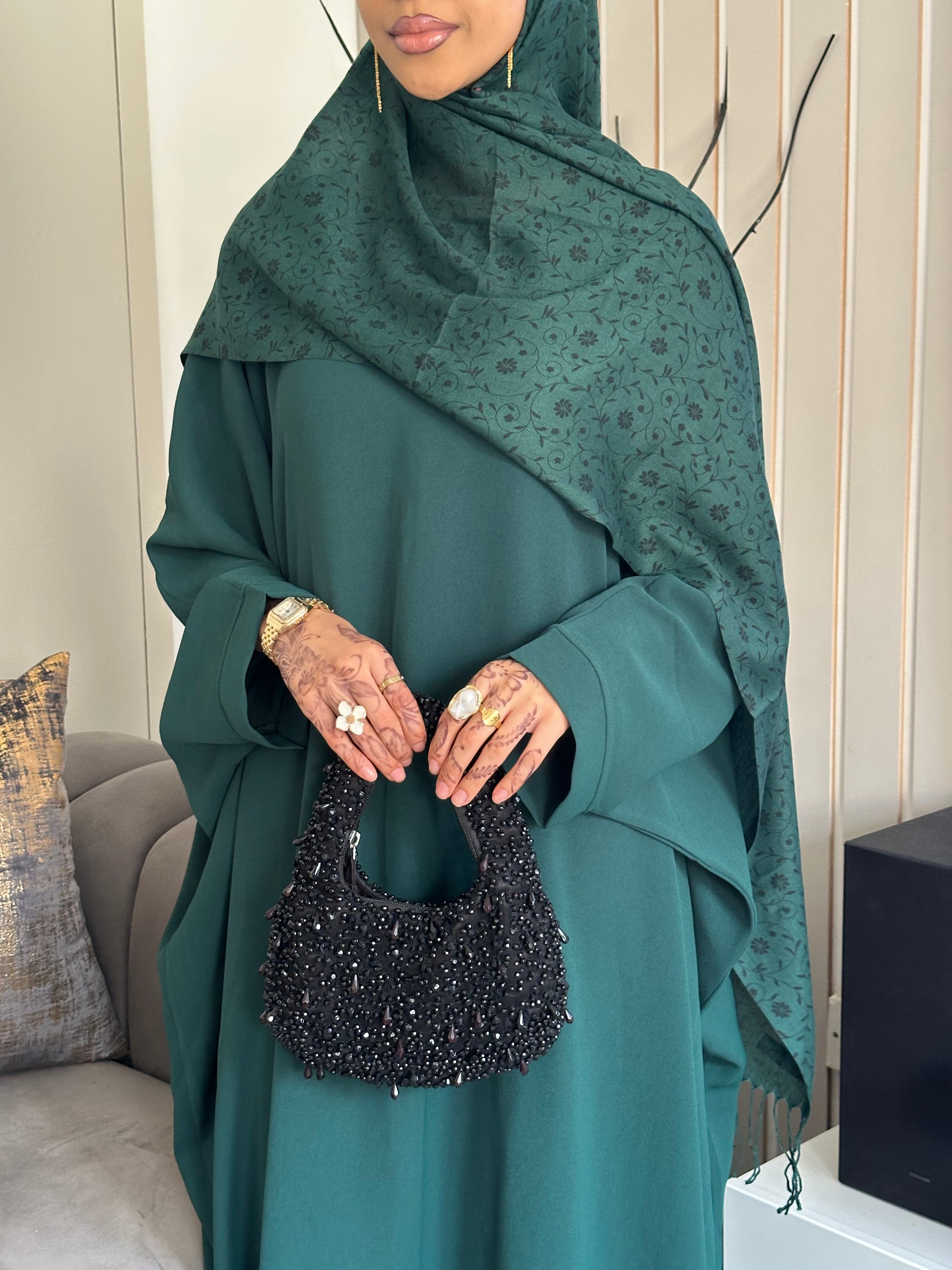 Printed Hijab - Green