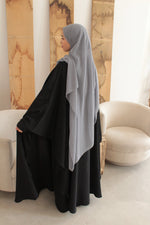 Load image into Gallery viewer, 2-Piece Black Kawthar Cape &amp; Abaya Set
