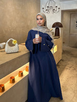 Load image into Gallery viewer, Cotton Abaya - Blue
