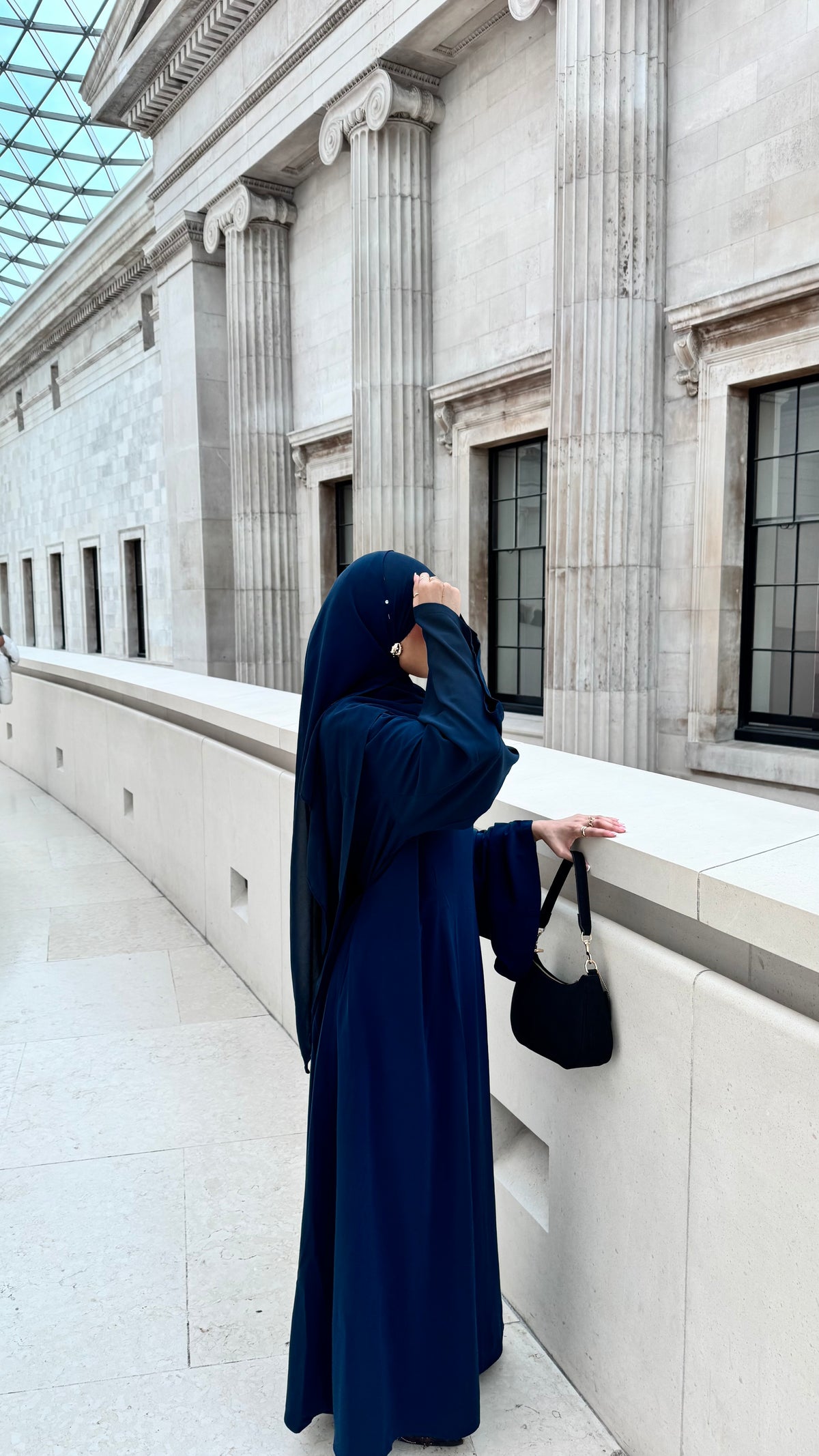Crepe Tie Back Abaya - Teal