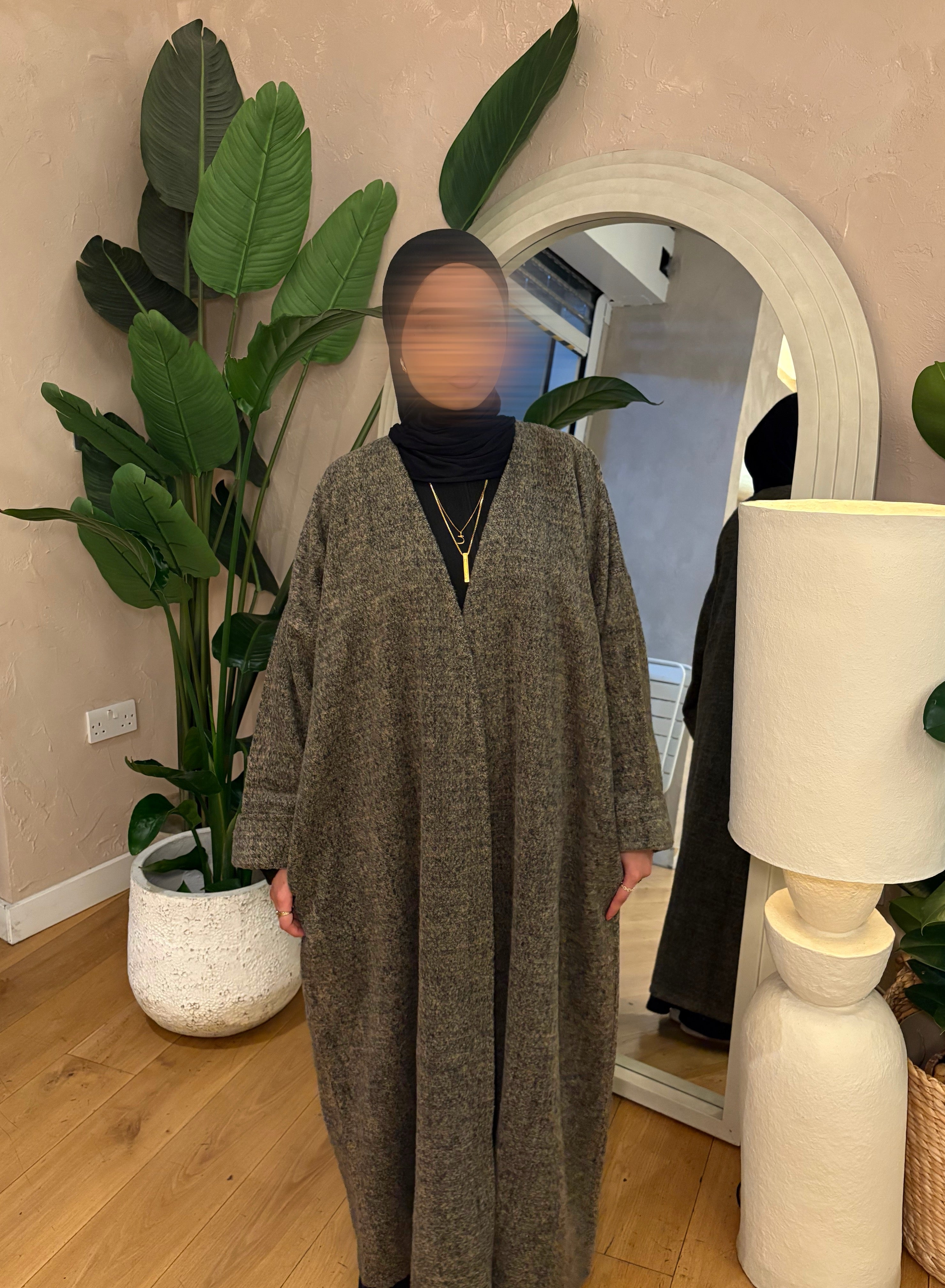 Blended Brown Abaya coat