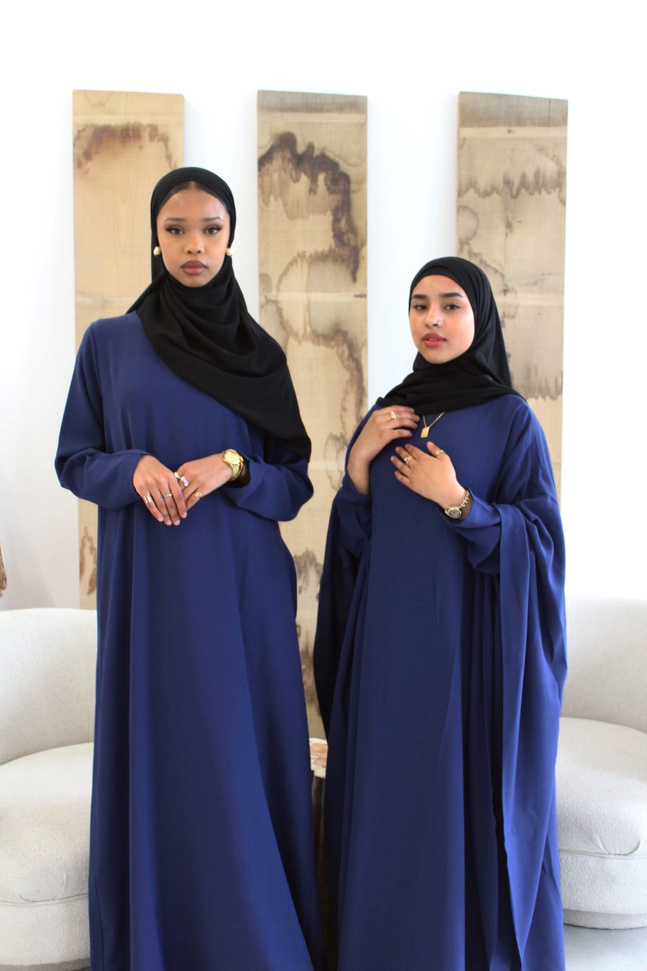 2-Piece Nile Blue Kawthar Cape & Abaya Set