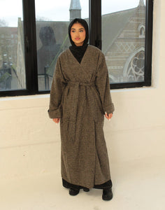 Blended Brown Abaya coat