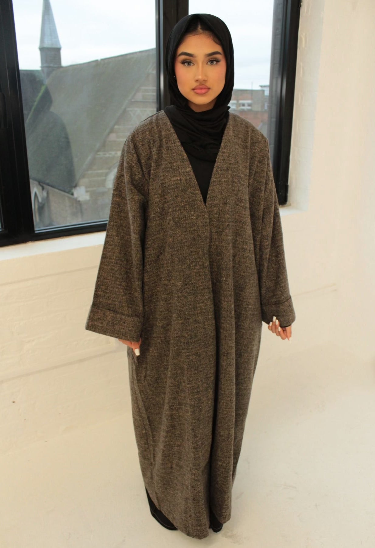 Blended Brown Abaya coat