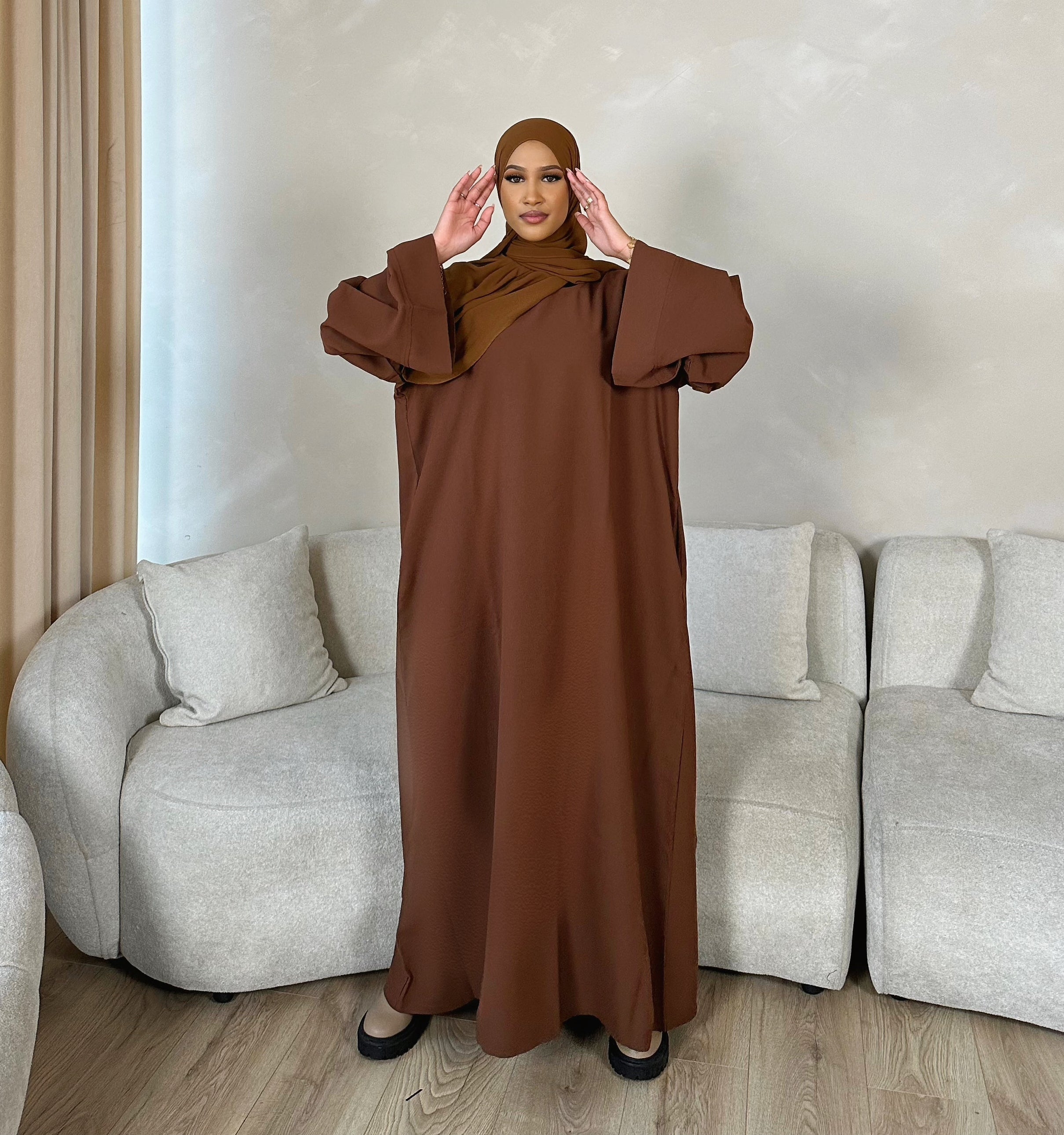 Brown Daily Closed Abaya