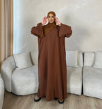 Load image into Gallery viewer, Brown Daily Closed Abaya
