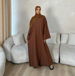 Load image into Gallery viewer, Brown Daily Closed Abaya
