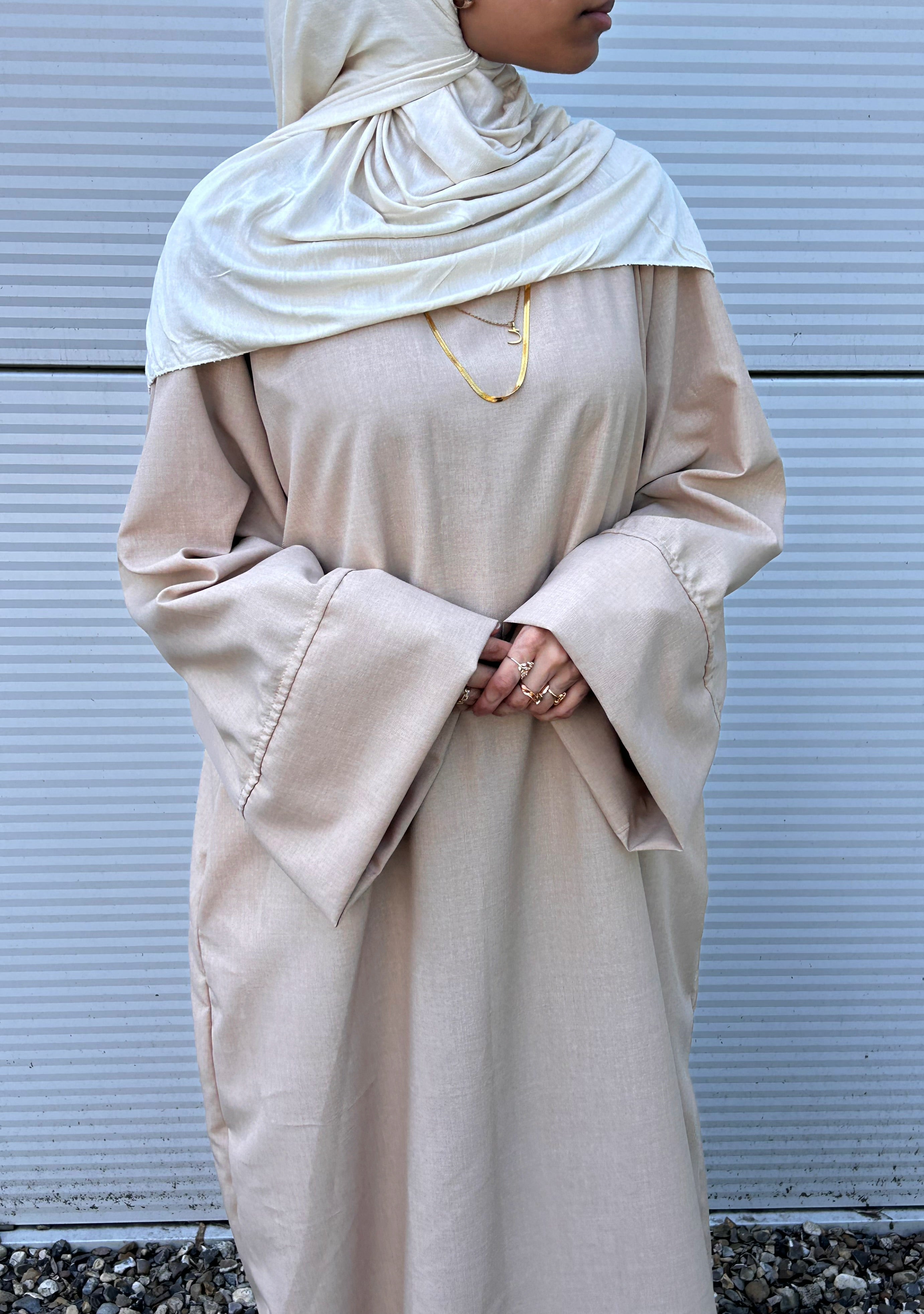 Oat Wide sleeve Abaya