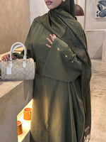 Load image into Gallery viewer, Cotton Abaya - Khaki Green
