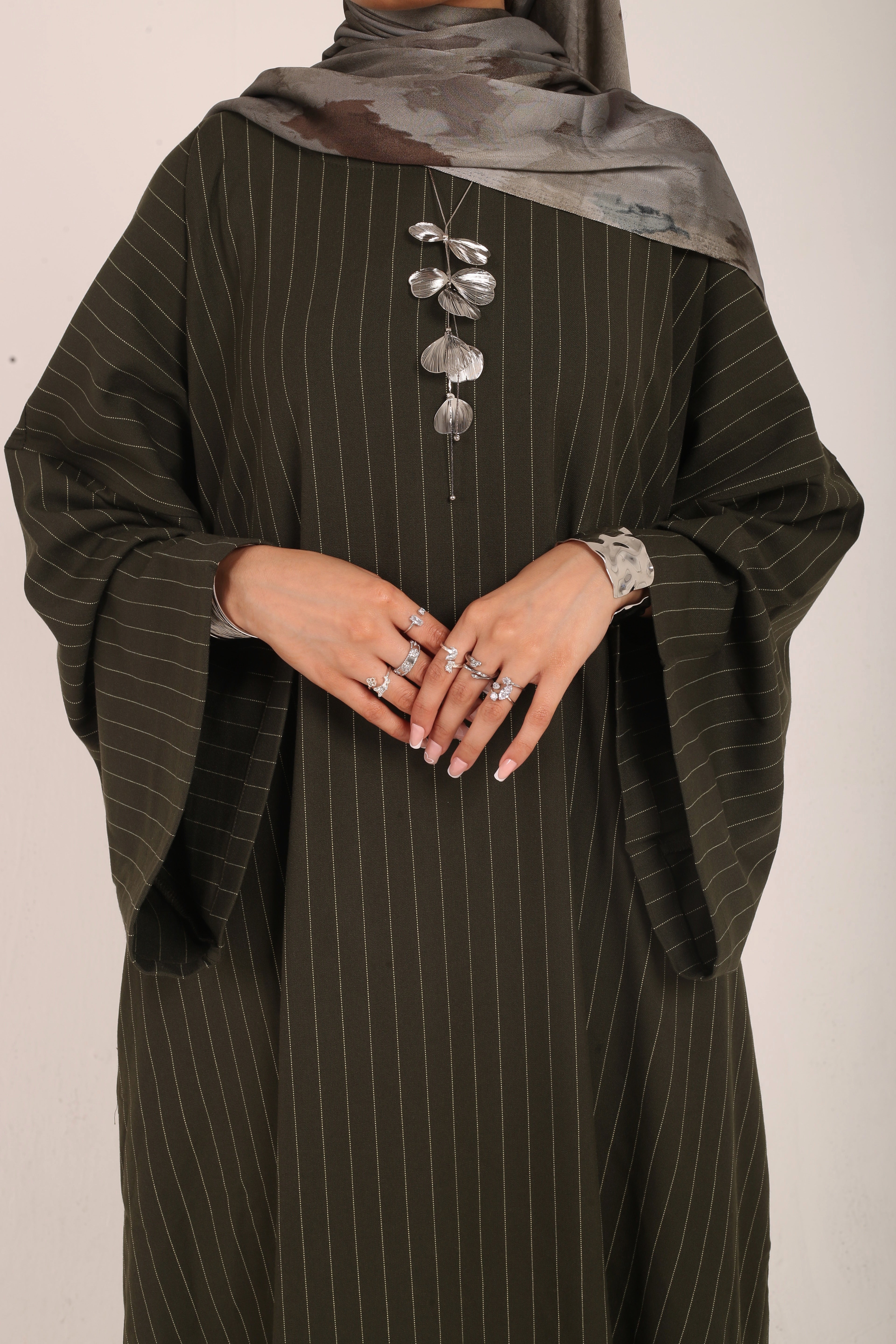 Dark Green Maysa Closed Abaya