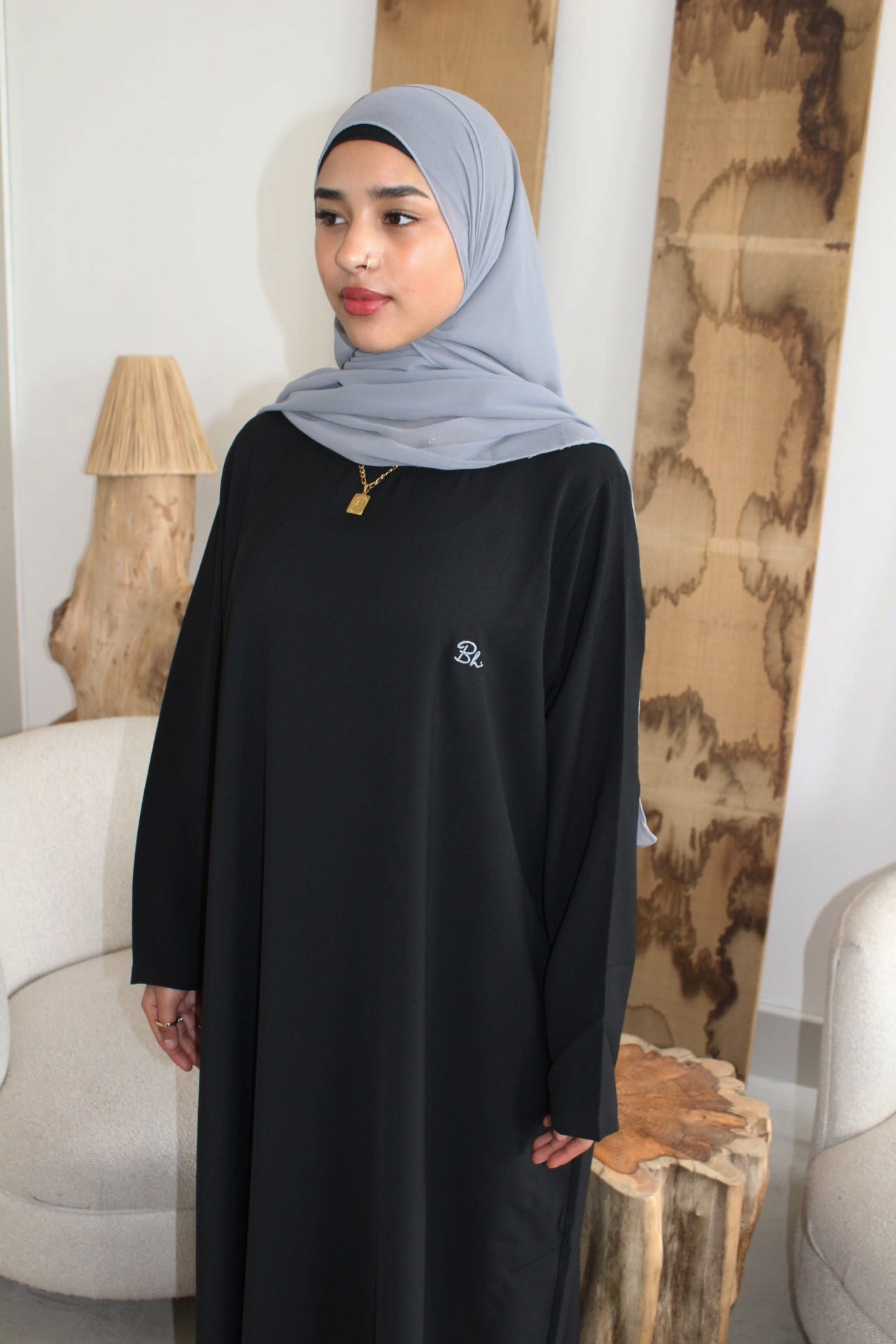 2-Piece Black Kawthar Cape & Abaya Set