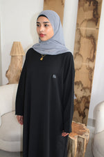 Load image into Gallery viewer, 2-Piece Black Kawthar Cape &amp; Abaya Set
